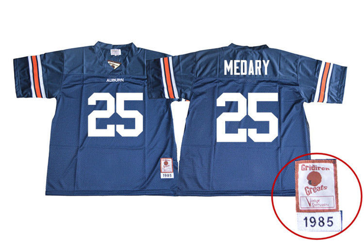 Men's Auburn Tigers #25 Alex Medary 1985 Throwback Navy College Stitched Football Jersey